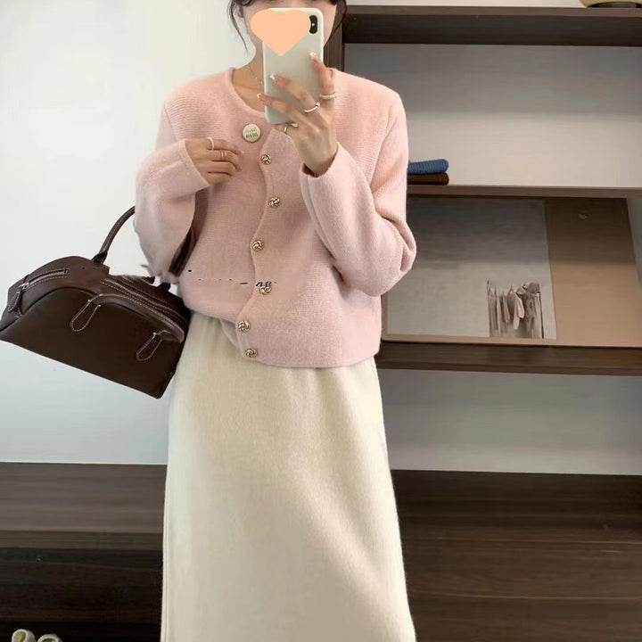 Knit jacket for women with stylish button details and a loose fit Lune London