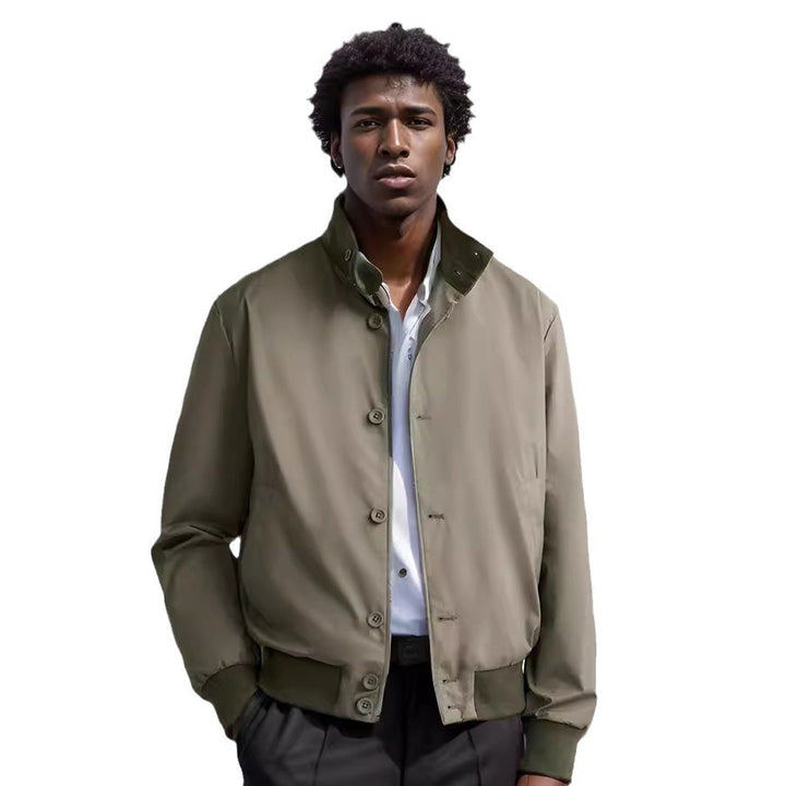 Trendy casual jacket for men with protective high collar and practical pockets Lune London