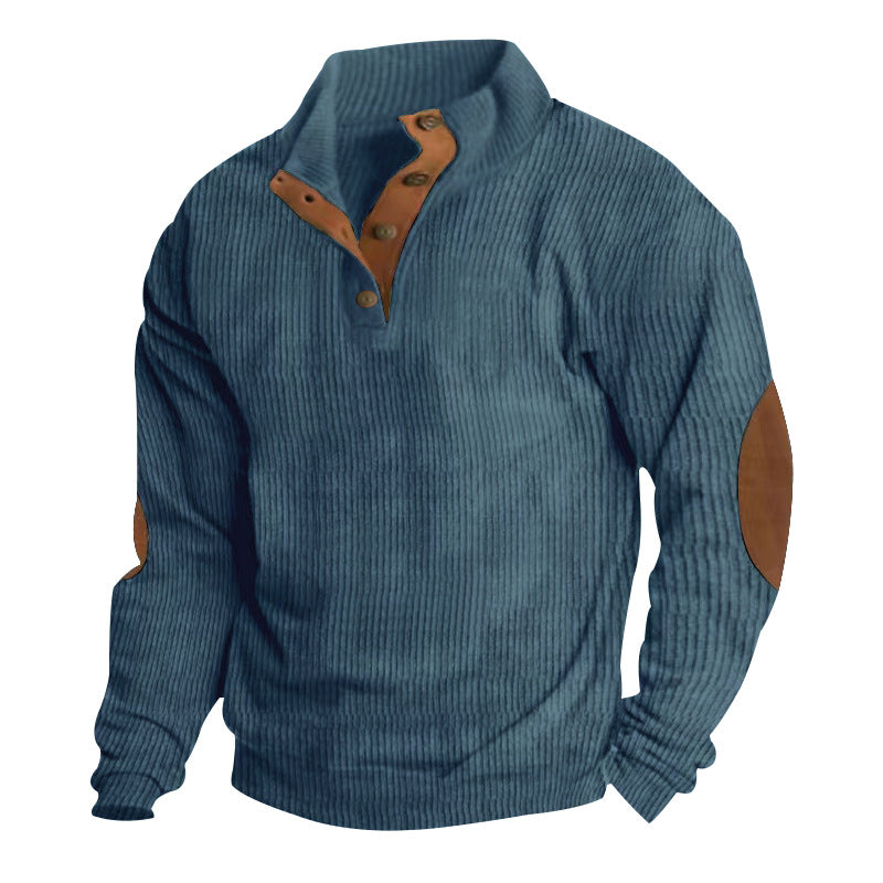 Trendy men's sweater with high collar and contrasting accents Lune London