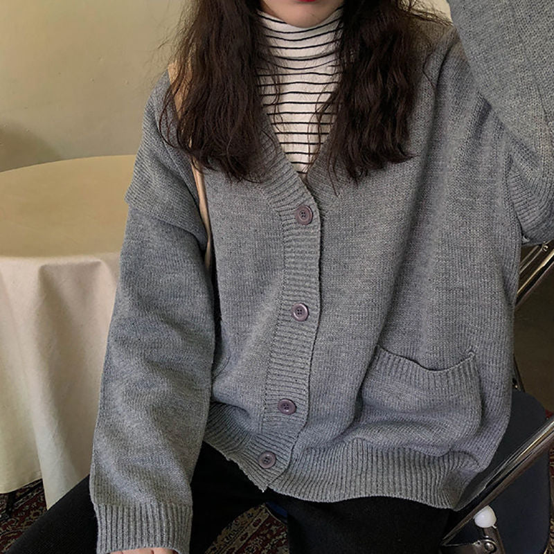 Cardigan confortable pour femmes avec une coupe décontractée et des épaules basses Chic & Stil