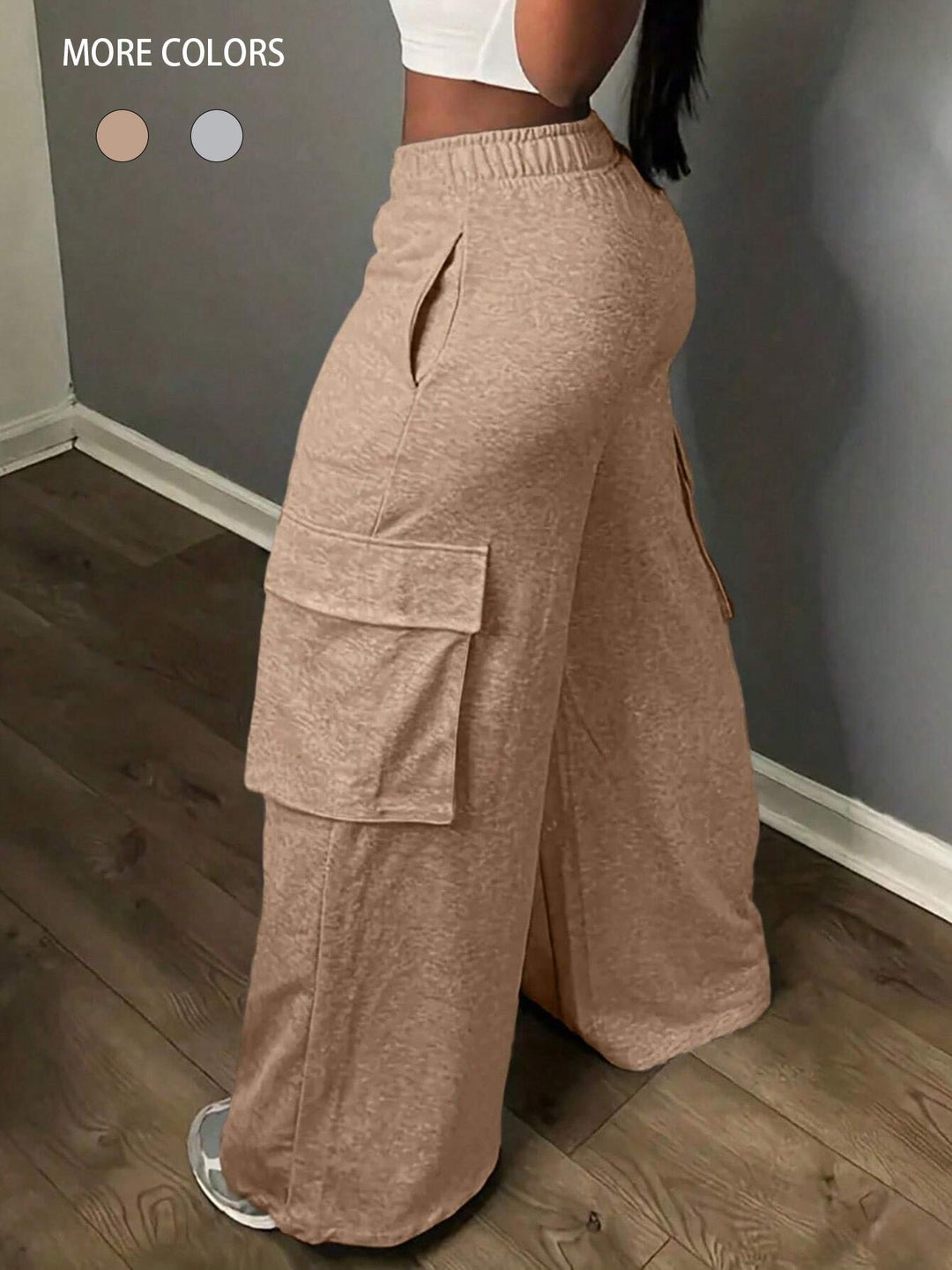 Palazzo style women's cargo pants Lune London