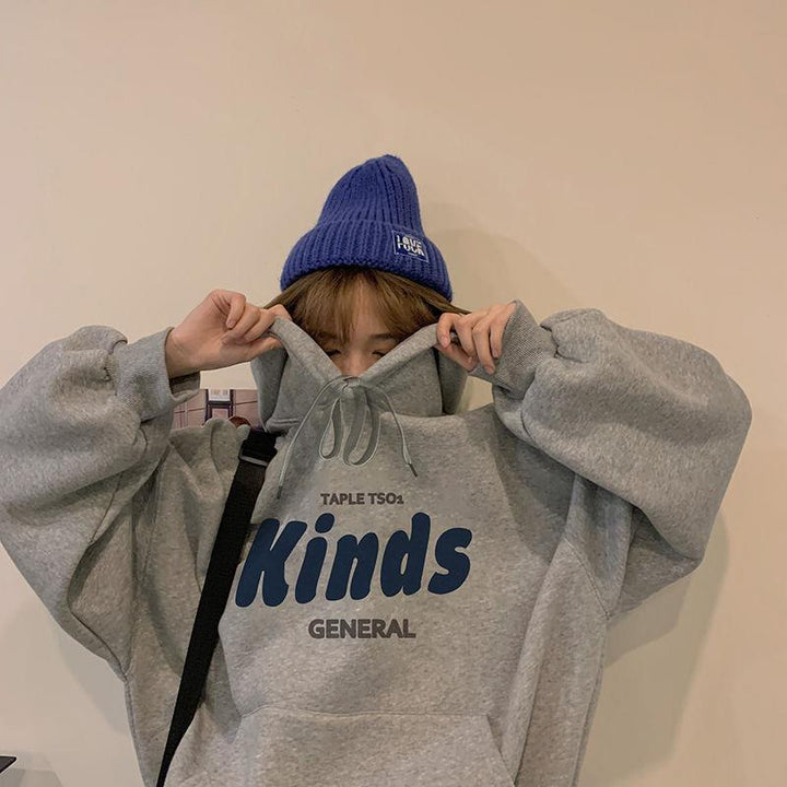 Women's hoodie with casual fit and modern lettering Lune London