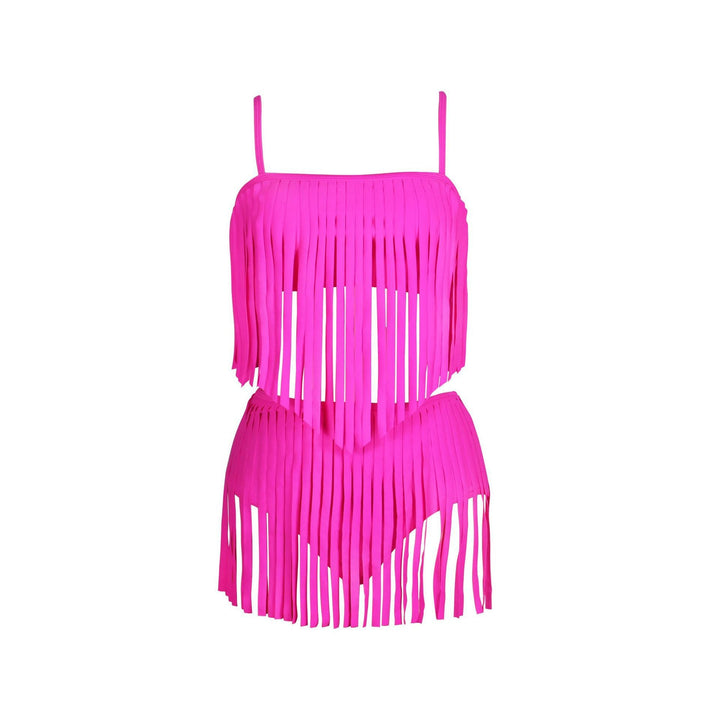Ladies Fringe Bikini Set with Fashionable Top and Figure-Hugging Bottom Chic Und Stil