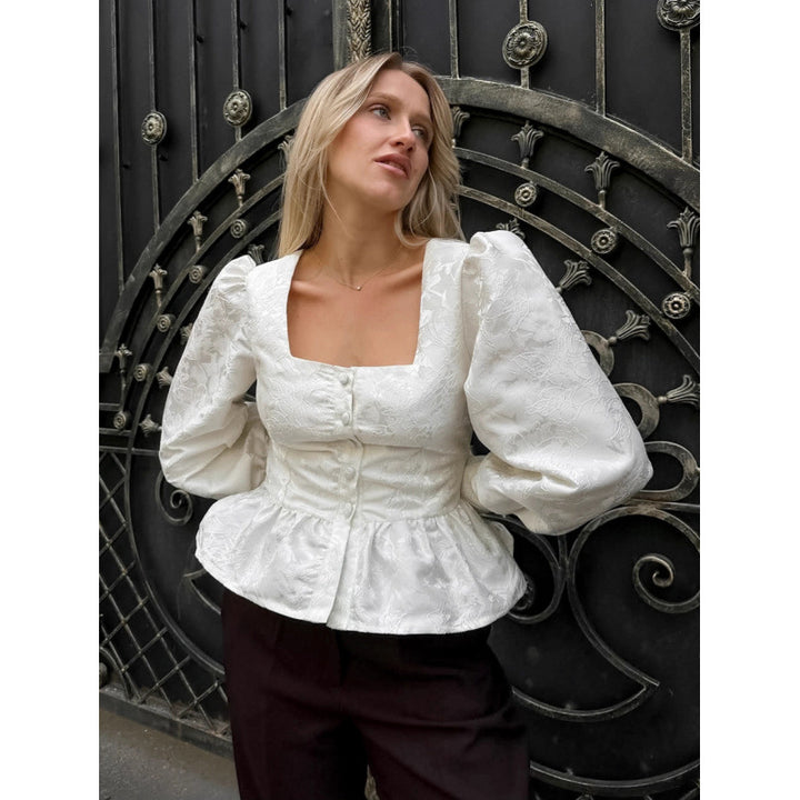 Ladies Elegant Blouse with Puff Sleeves Lune London