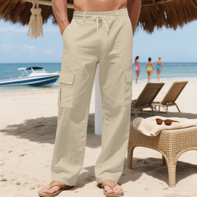 Men's cargo pants with elastic waistband and functional pockets Lune London