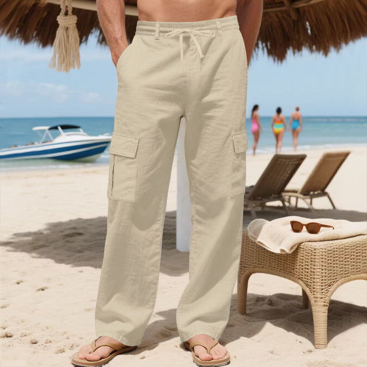 Men's cargo pants with elastic waistband and functional pockets Lune London