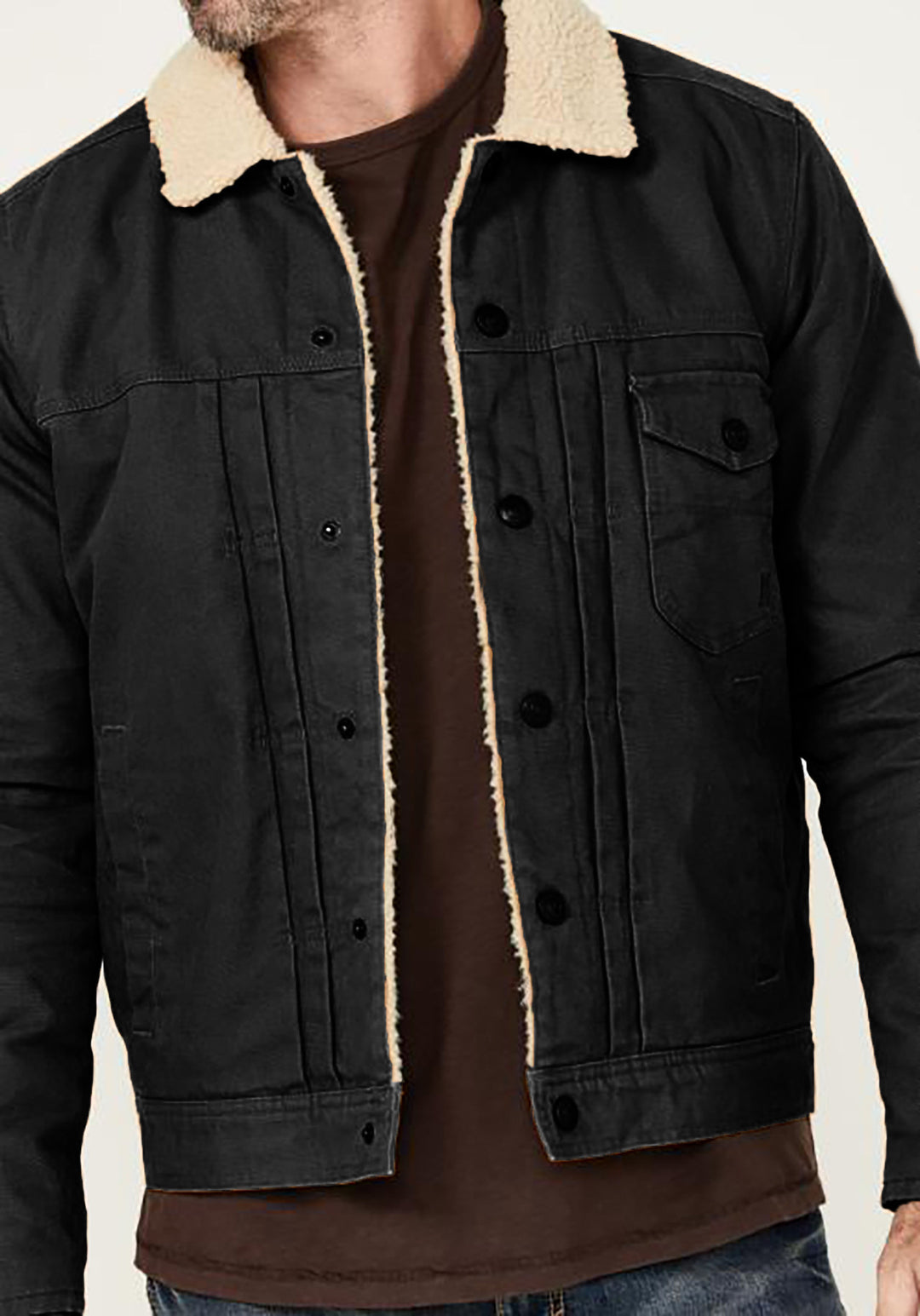 Winter jacket for men made of durable cotton material with teddy lining and practical pockets Lune London