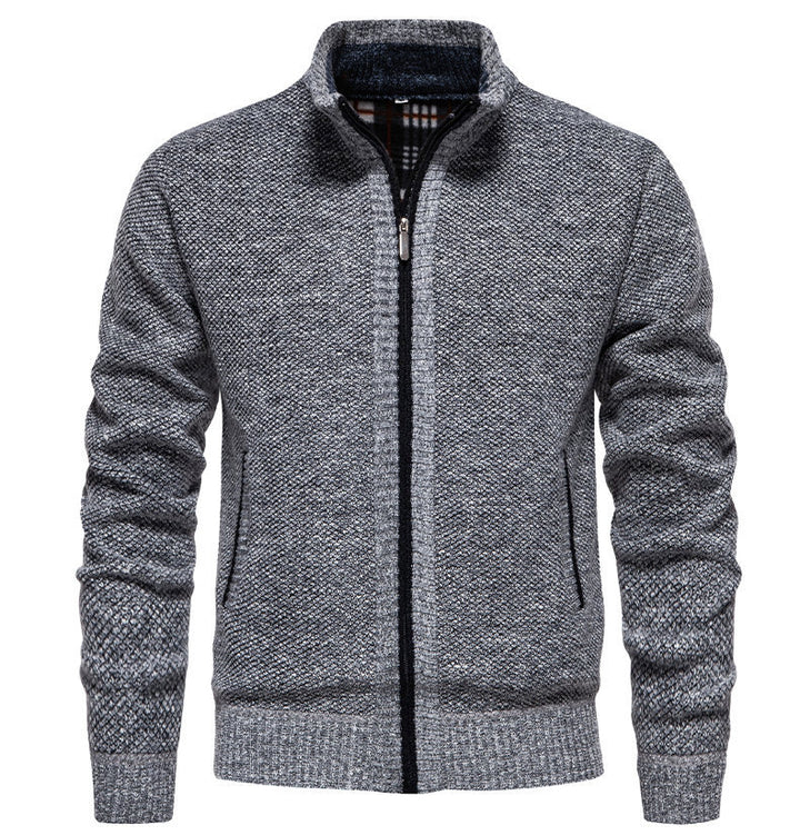 Men's knitted sports jacket with high collar Lune London