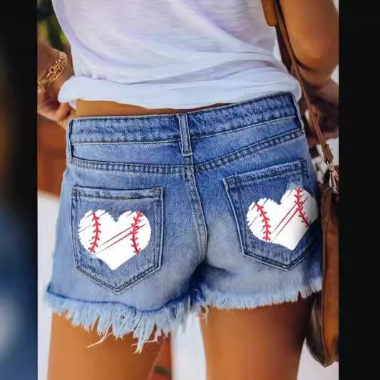 Shorts en denim déchirés pour femmes Chic & Stil