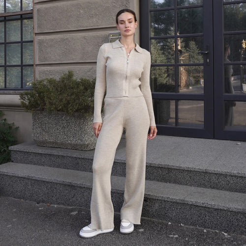 Salopette tendance pour femmes avec longue fermeture éclair Chic & Stil