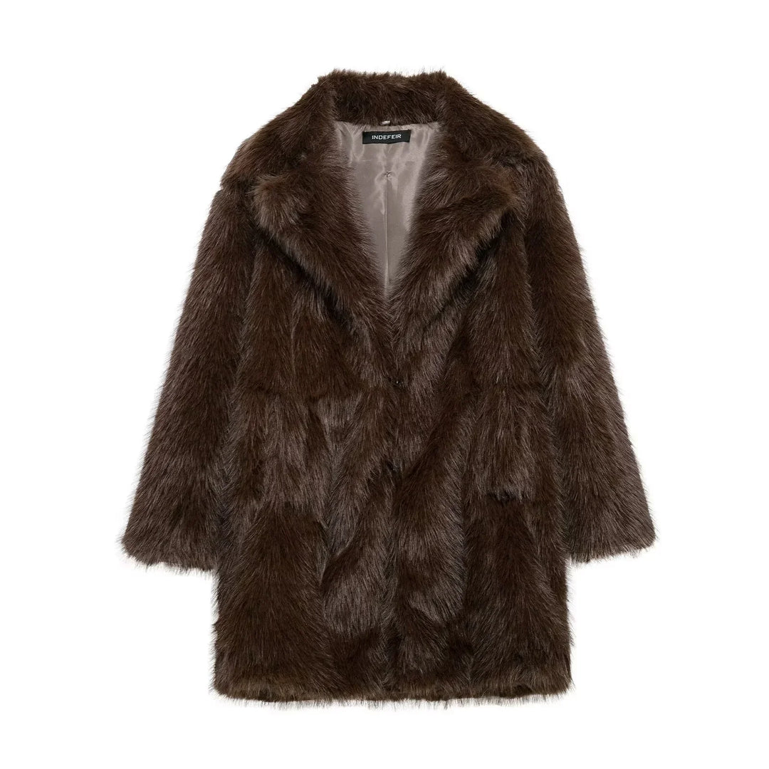 Lune London | Long Fur Coat Made Of Faux Fur
