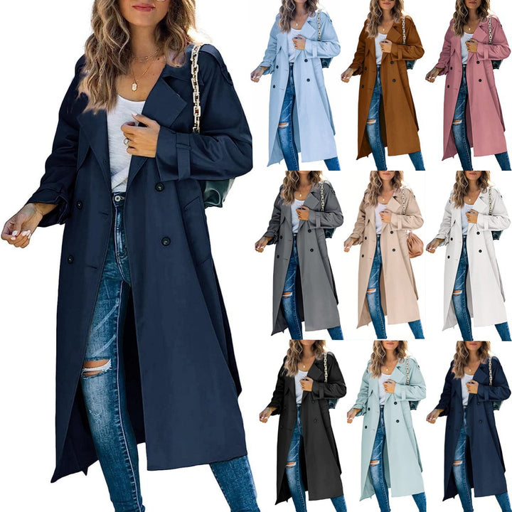 Ladies Elegant oversized trench coat with belted waist Chic and Style