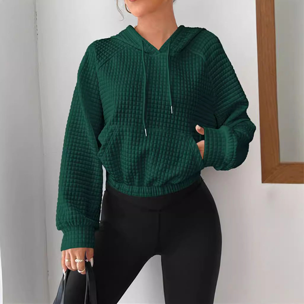 Short textured hoodie for women Lune London