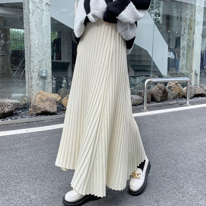 Jupe maxi plissée pour femmes avec texture côtelée élégante Chic & Stil
