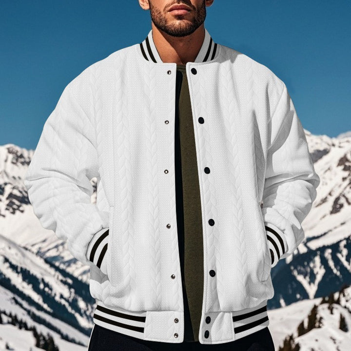 Versatile knit jacket for men sporty chic style