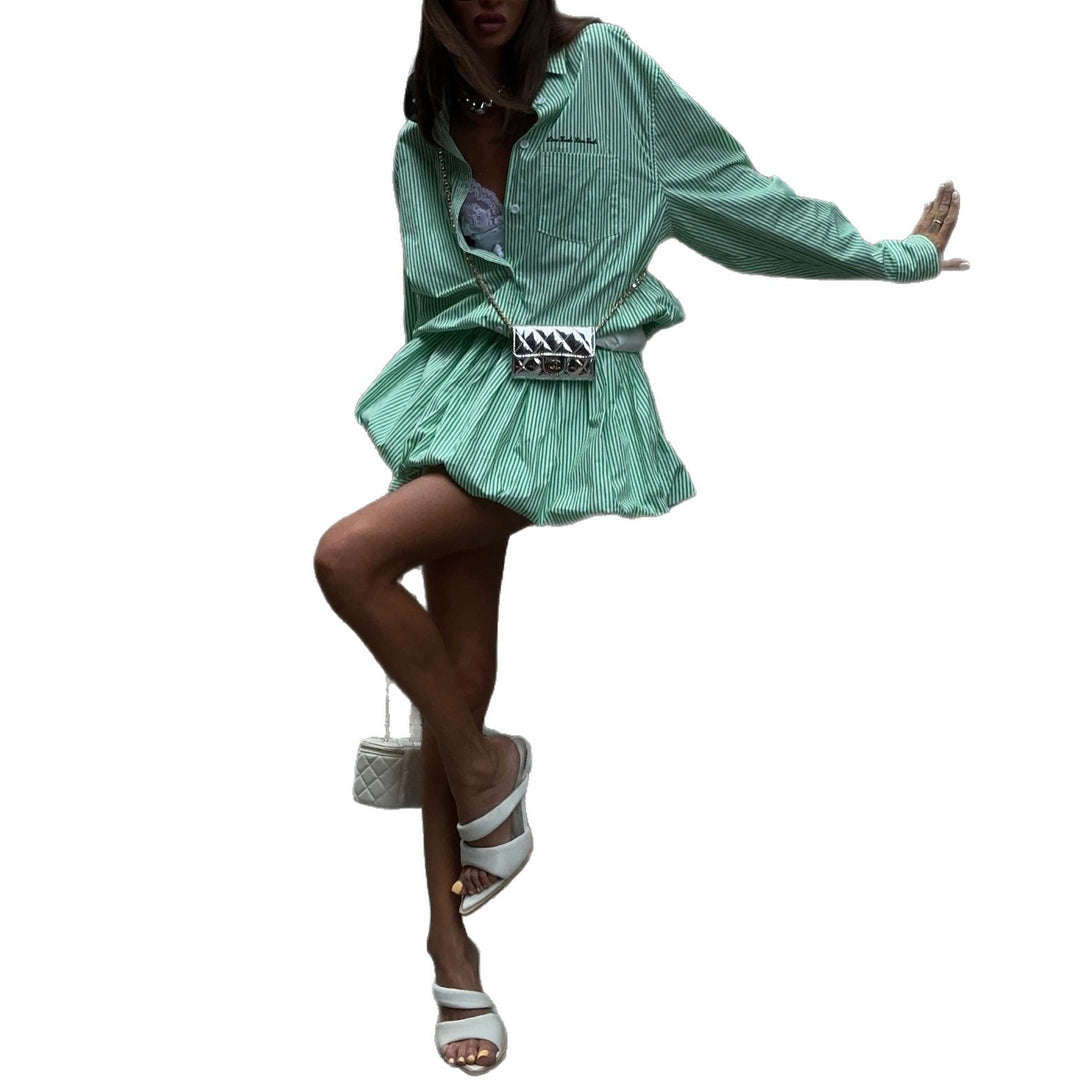 Lune London casual shirt dress set and pleated skirt