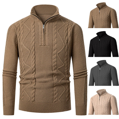Knitted sweater for men with high collar Lune London