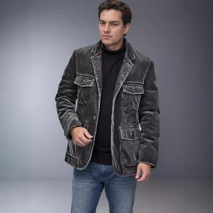 Lightweight corduroy jacket for men with practical pockets and modern design Lune London