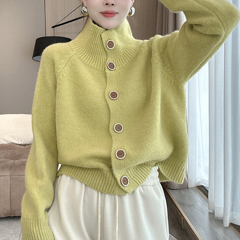 Fashion knit cardigan for women with button details and relaxed fit Lune London
