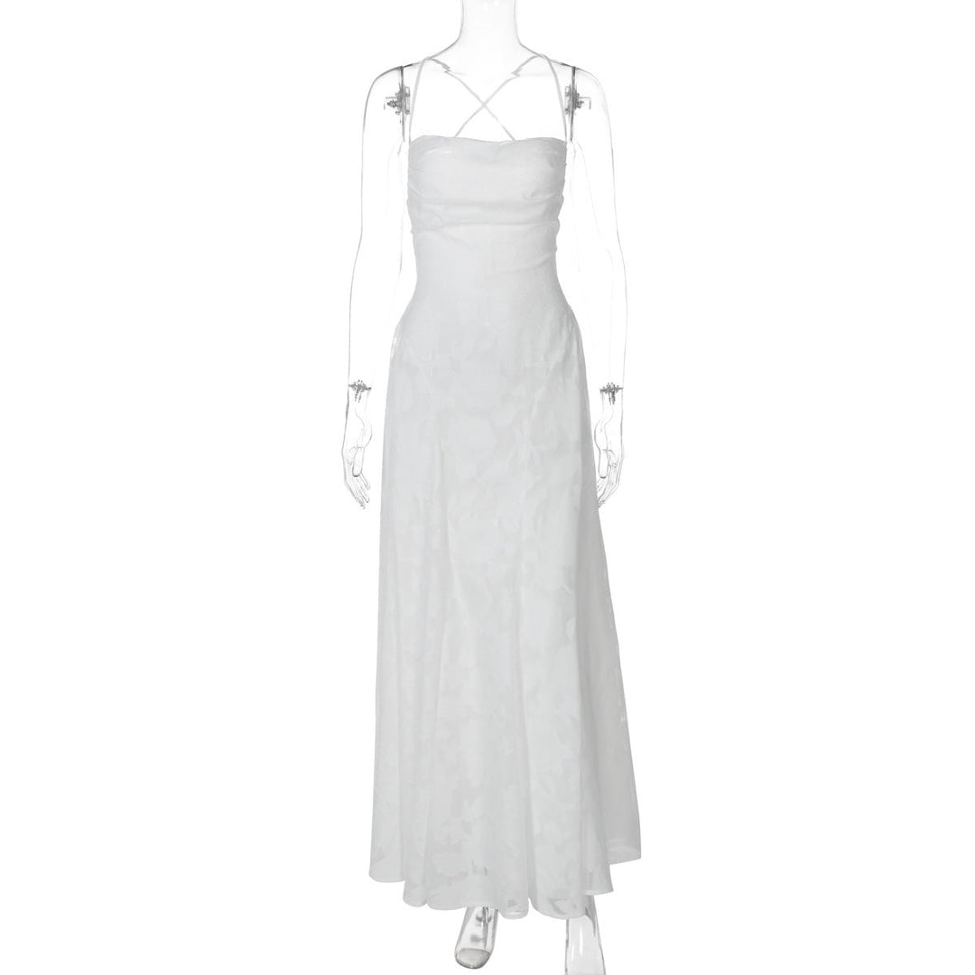 Women Elegant Evening Dress with Fine Floral Patterns and Sophisticated Details Chic Und Stil