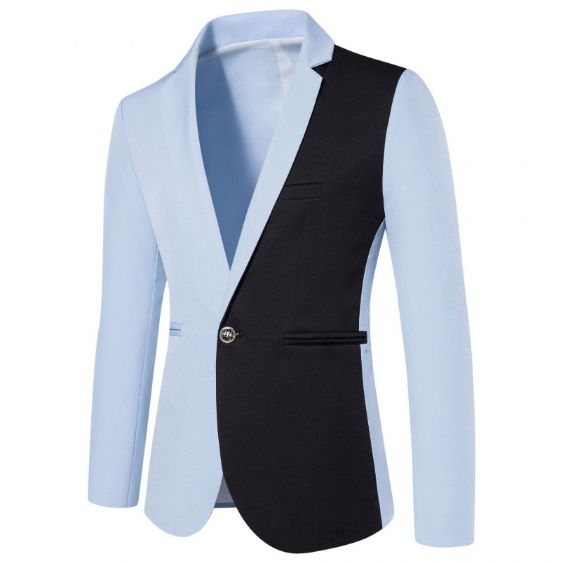 Men's Bicolor Blazer with Modern Cut and Chic Style
