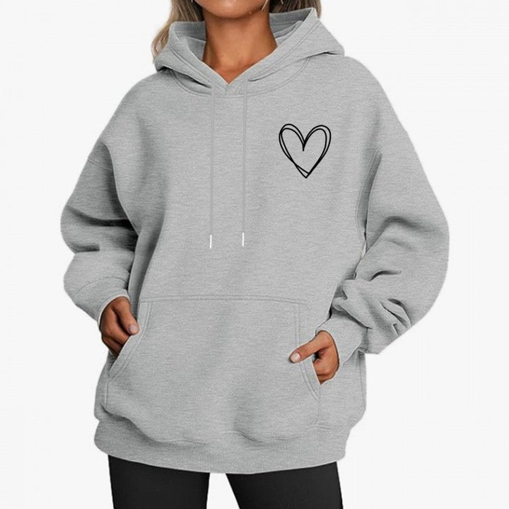 Women's hoodie with cool heart motif Chic & Stil