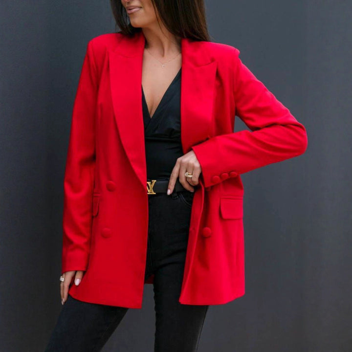 Fashionable women's blazer with double-breasted buttons and refined cut Lune London