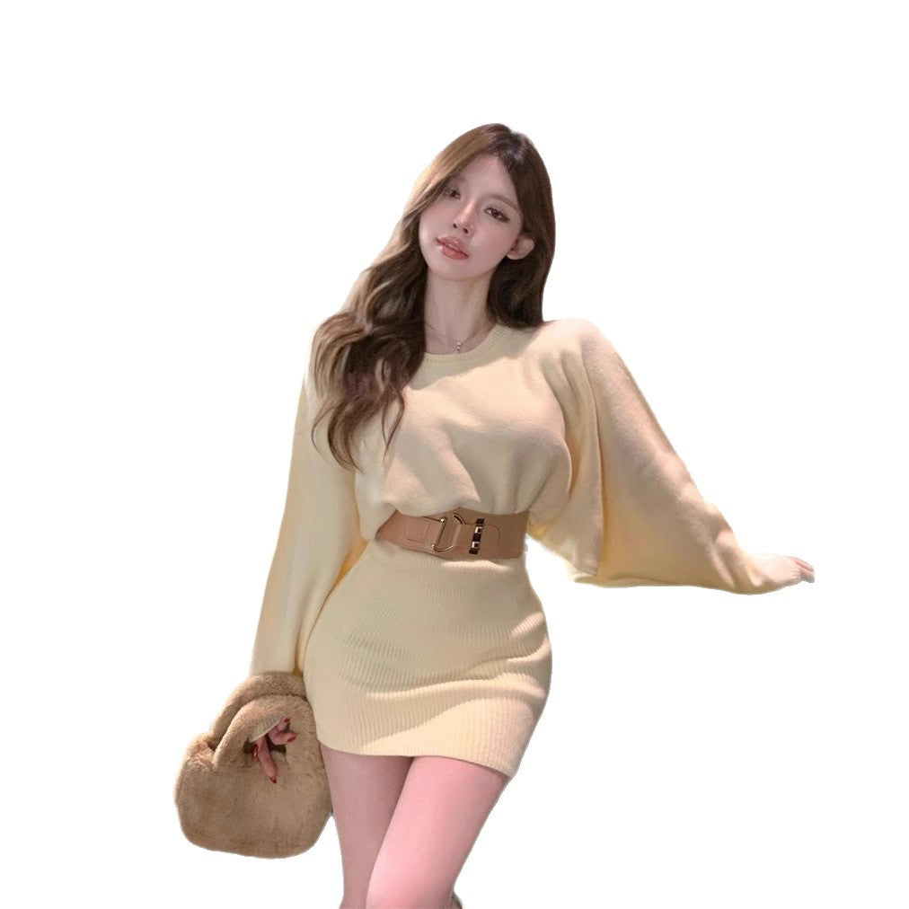 Robe tricotée pour femmes avec coupe décontractée et texture côtelée harmonieuse Chic & Stil