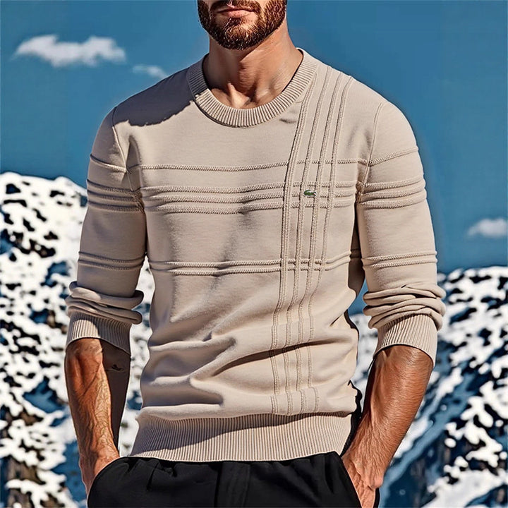 Stylish knitted sweater for men with unique texture details Lune London