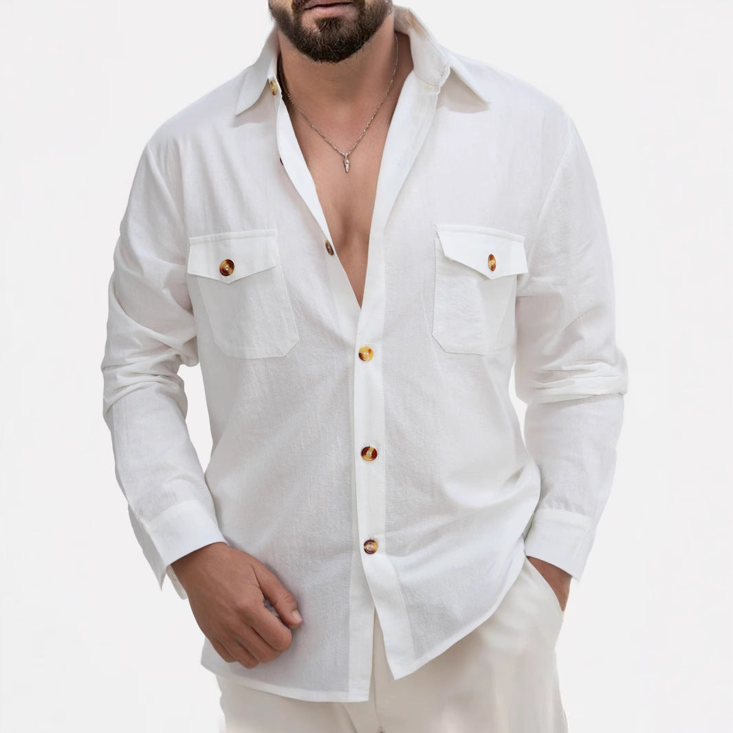 Casual shirt for men with modern buttons and practical chest pockets Lune London
