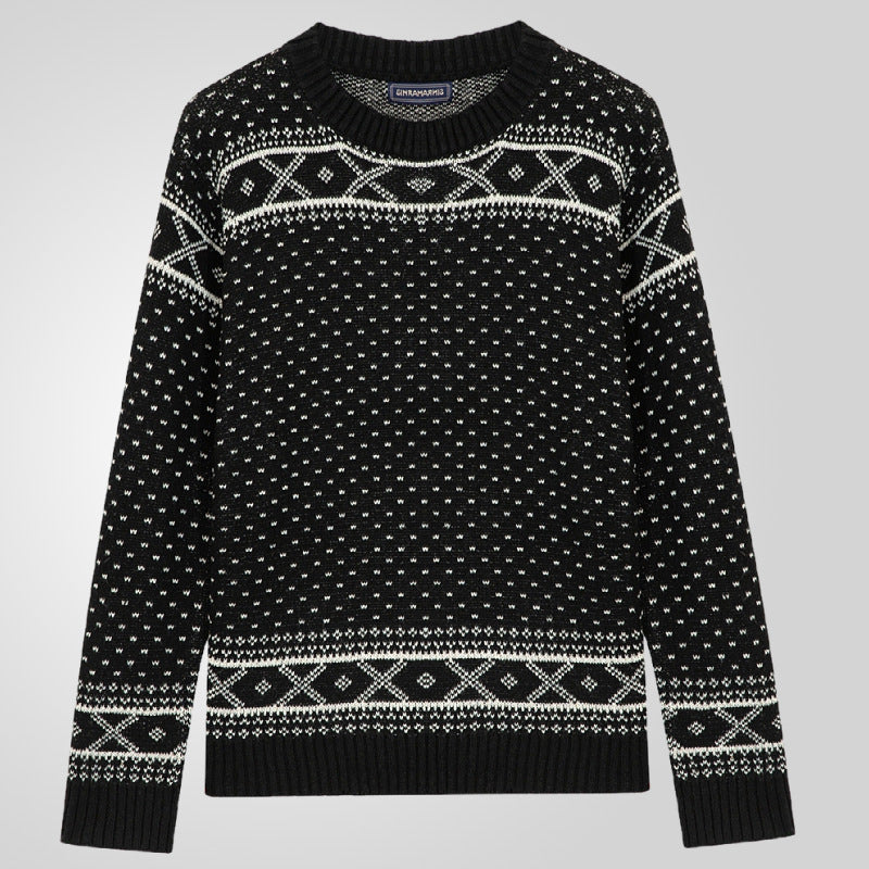 Men's Sweater with Classic Norwegian Pattern Lune London
