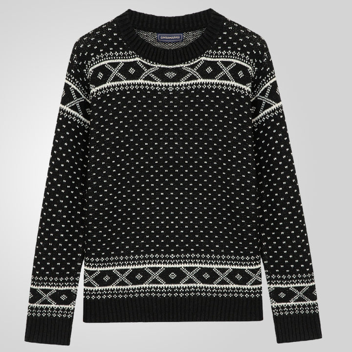 Men's Sweater with Classic Norwegian Pattern Lune London