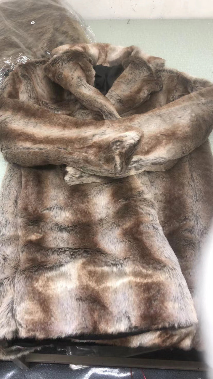 Men's Elegant Faux Fur Coat Lune London