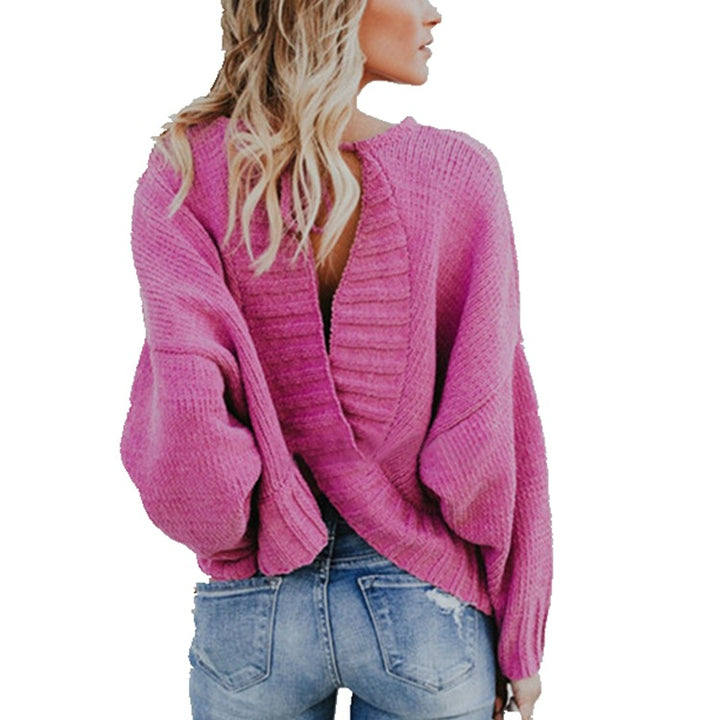 Oversized knit sweater for women with a relaxed fit and ribbed texture Lune London