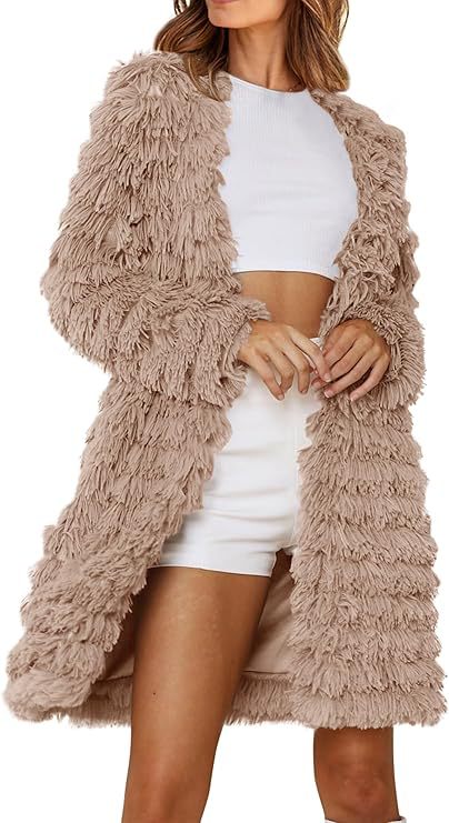 Ladies Fringed Long Coat Lune London