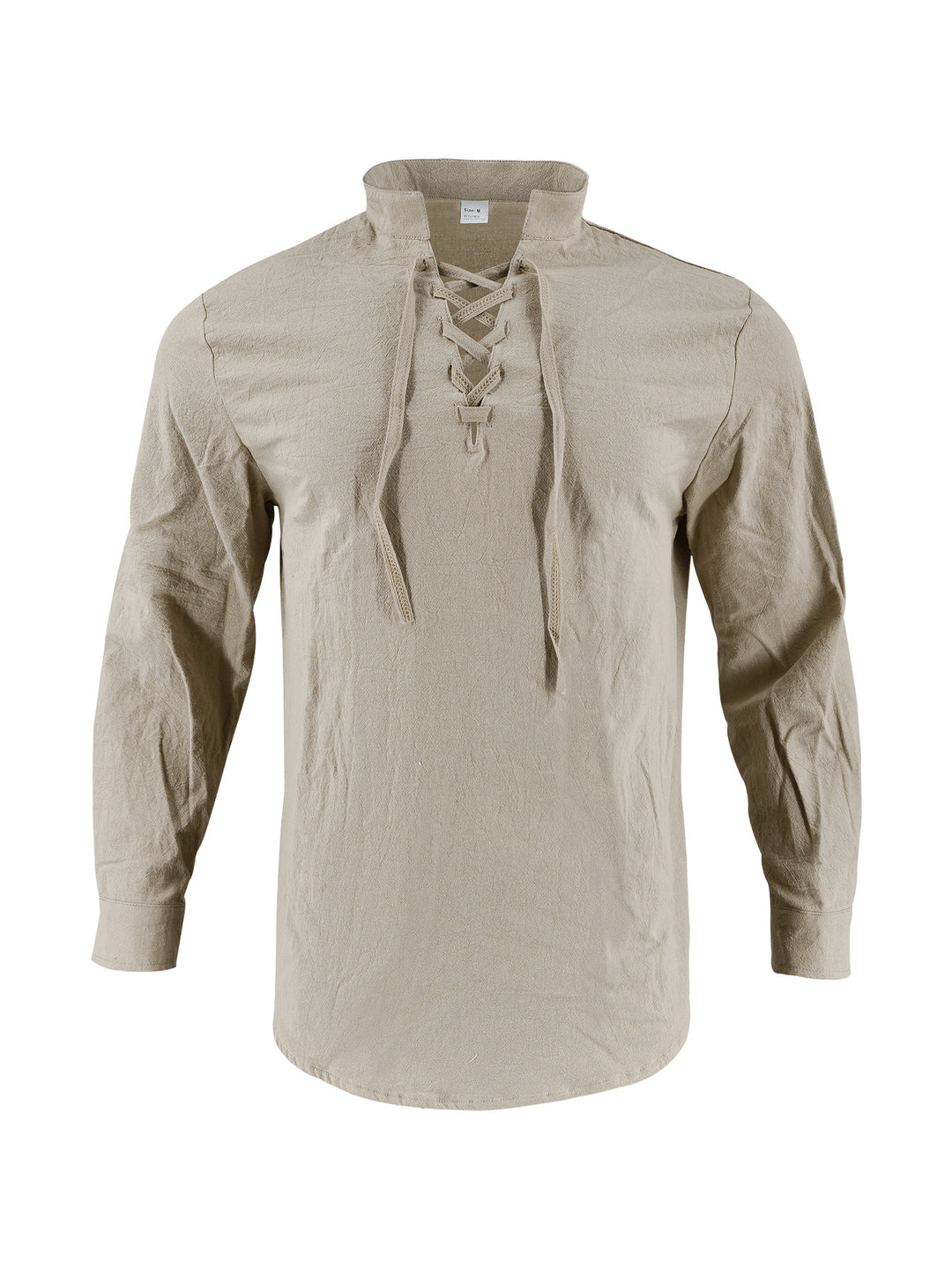 Long sleeve shirt for men with fashionable laces and high collar Lune London