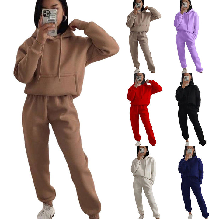 Women Comfortable Fleece Hoodie and Jogging Pants Set Lune London