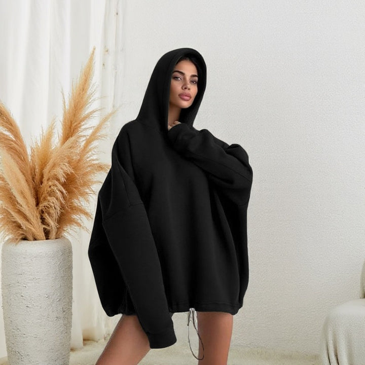 Women's oversized hoodie with adjustable waistband and kangaroo pocket Lune London