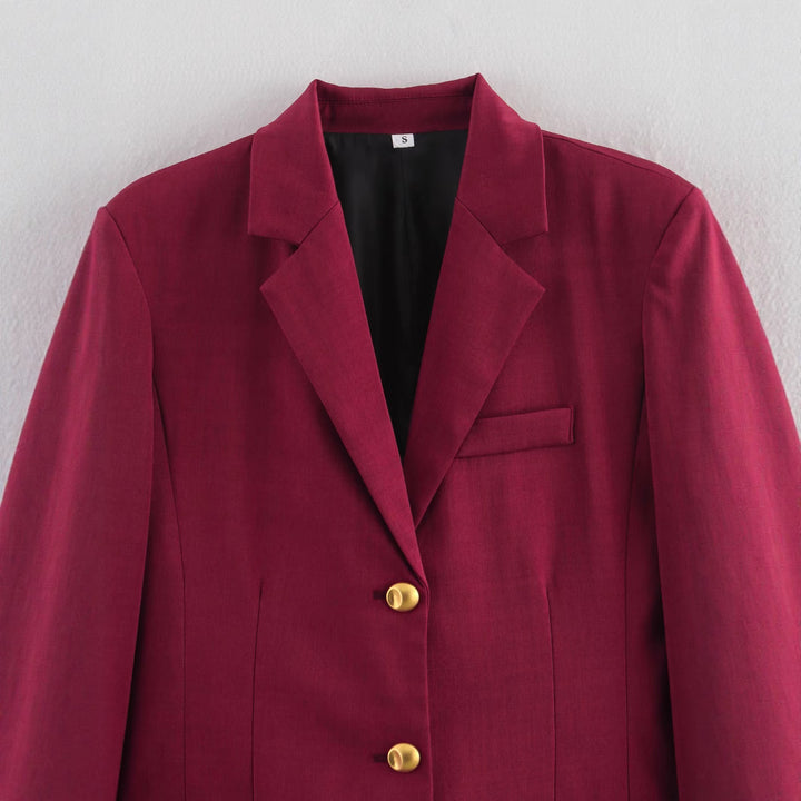 Elegant blazer jacket for women with gold buttons Lune London