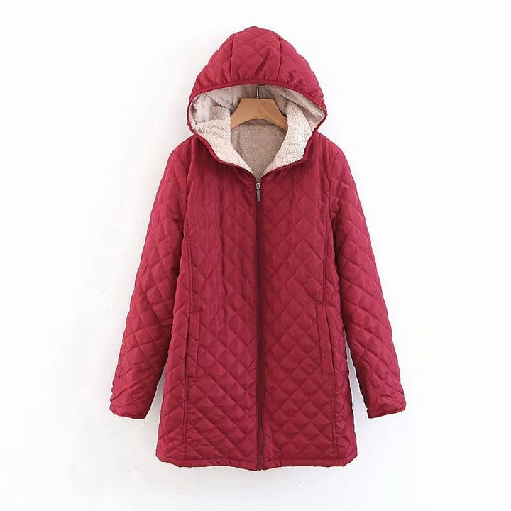 Lune Londonl Women's Quilted Winter Jacket with Lined Hood