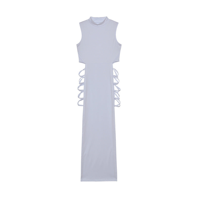 Maxi dress for women with side lace detail Lune London