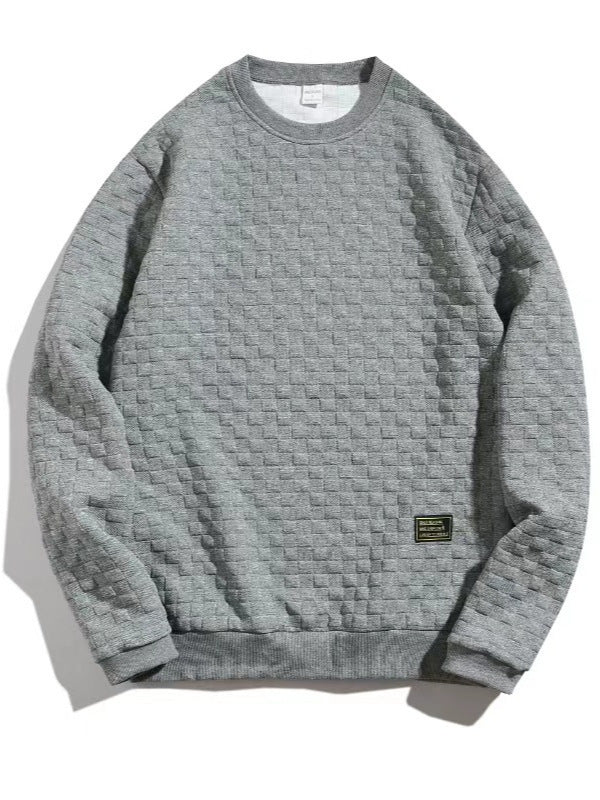 Casual structured sweater for men with round neck and elastic cuffs Lune London