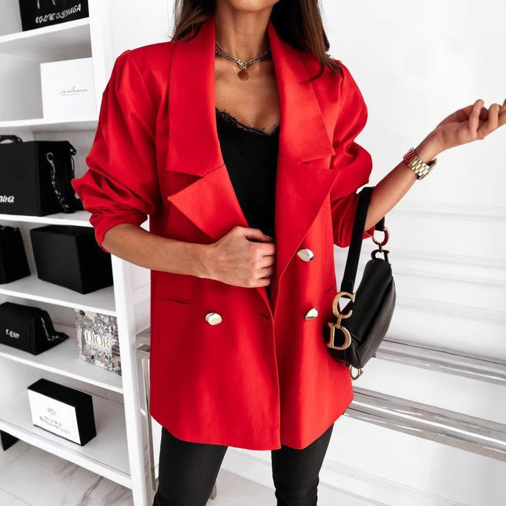 Lune London | Ladies elegant oversized blazer with pockets and button details