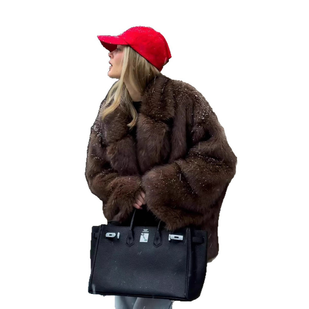 Oversized fur coat for women Lune London
