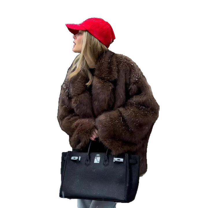 Oversized fur coat for women Lune London