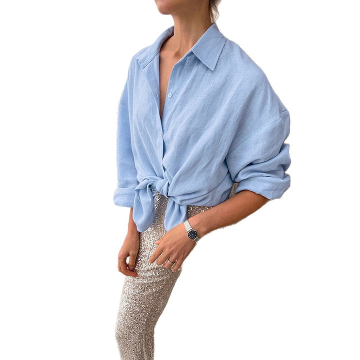 Lune London oversized linen button-up shirt for women