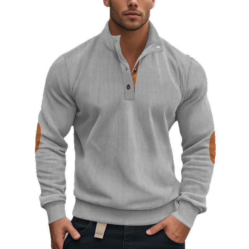 Trendy men's sweater with high collar and contrasting accents Lune London