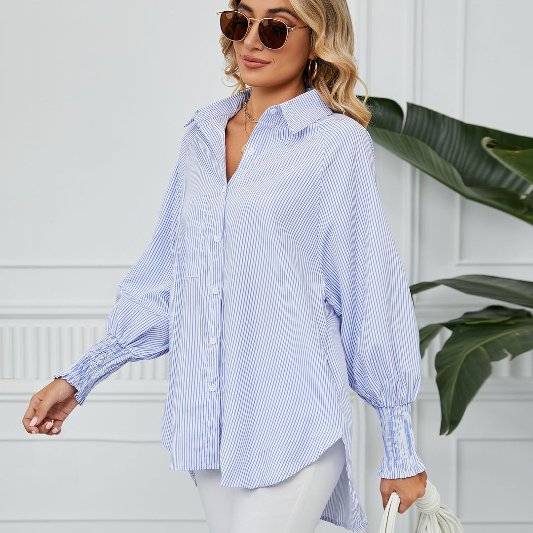 Lune London oversized casual blouse for women with stripes