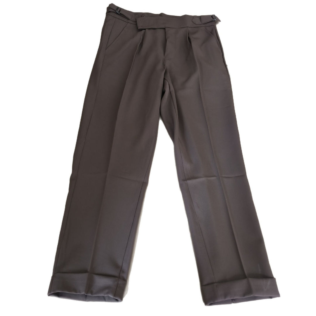 Elegant high-waisted suit pants for men with double button details Lune London