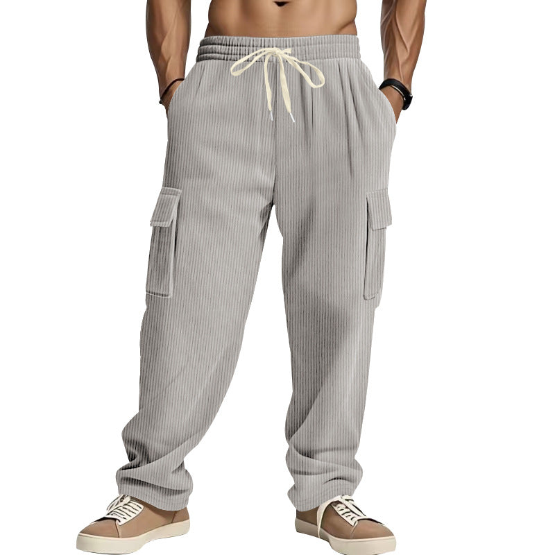 Casual cargo pants for men with practical pockets and elastic waist Lune London